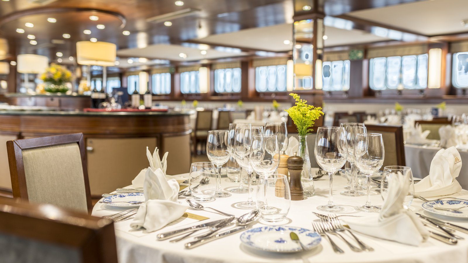 The onboard restaurant